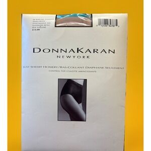Donna Karan Just Sheer Control Top Hosiery Small Petite Buff NWT Made in USA